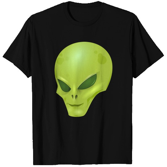 alien , green, skull T Shirts