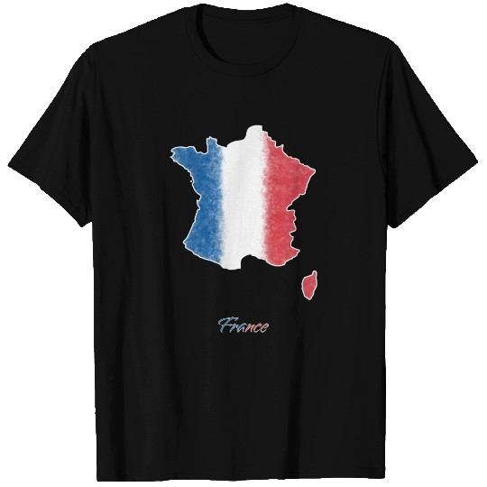 Stylized France Map T Shirts