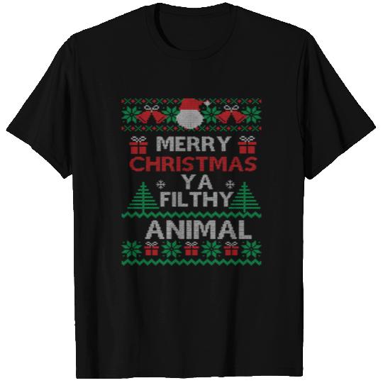 Merry Christmas Animal Filthy Ya T Shirts