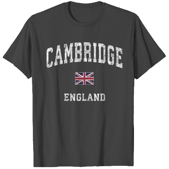 Cambridge England Vintage Athletic Sports Design T Shirts