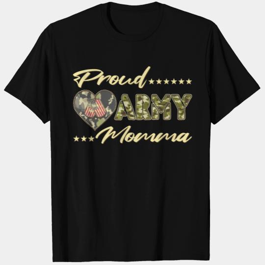 Proud Army Momma Us Flag Dog Tags Military Mom Fam T Shirts