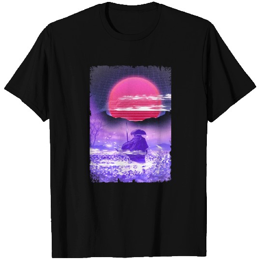 Japanese Aesthetic Art Vaporwave Sun T Shirts