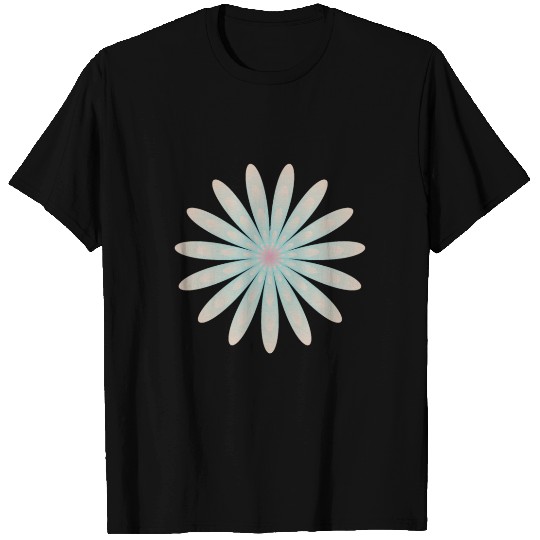 Blue and Coral Flower T Shirts