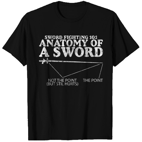 Sword Fighting 101 Anatomy Of A Sword 4 T Shirts