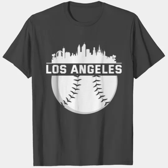Perfect Los Angeles City Skyline Baseball Designed T Shirts