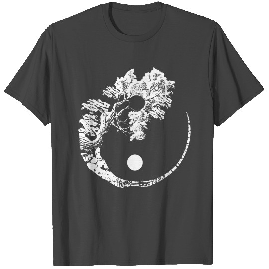 Bonsai Tree Print Zen Spirit Yin Yang Japanese T Shirts