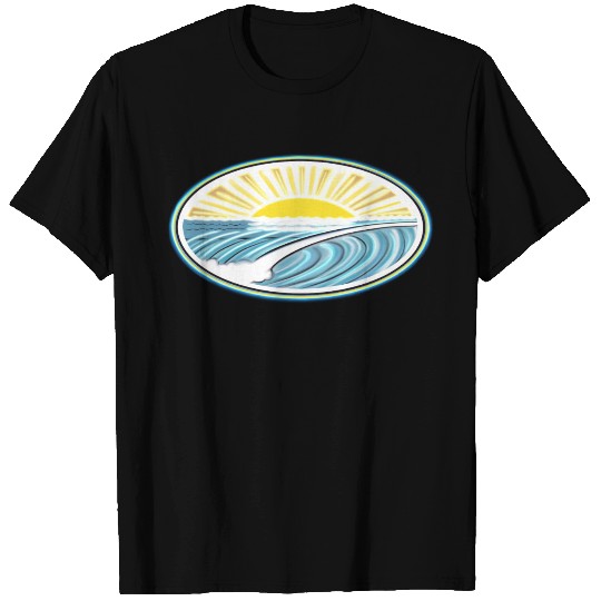 Surf Sunrise Oval T Shirts