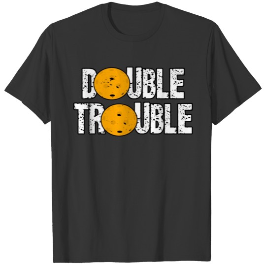 Pickleball Funny Vintage Retro Double Trouble T Shirts