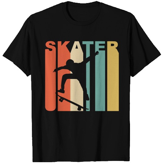 Retro 1970'S Style Skater Skateboarder Skateboardi T Shirts