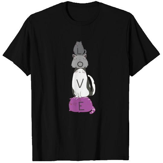 Asexual Pride Flag LGBTQ Ace Kittens Pile T Shirts