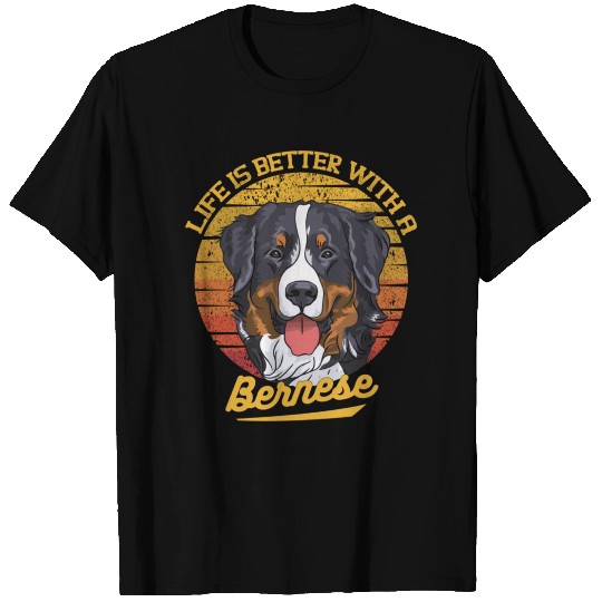 Bernese Mountain Dog Lover Cartoon T Shirts