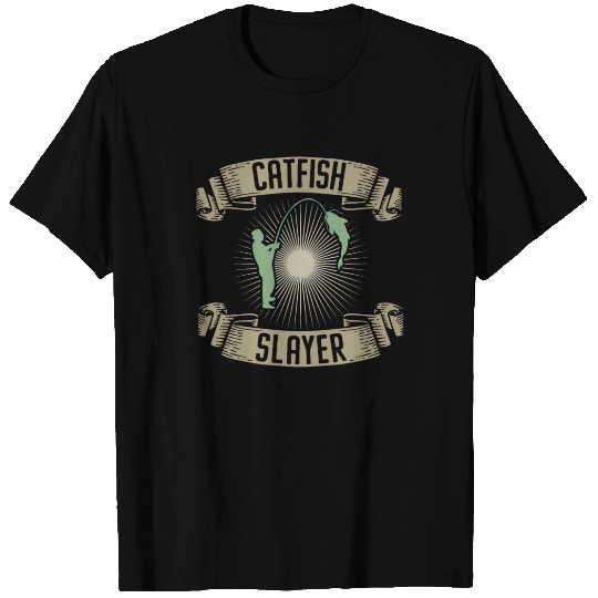 Catfish Slayer - Wels Catfish Hunter T Shirts