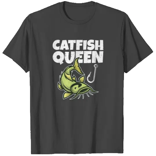 Wels Catfish Design For A Catfish Queen T Shirts
