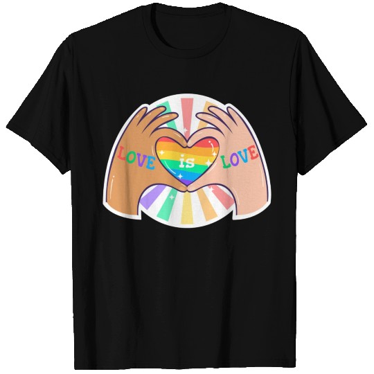 Love is Love Pride Queer LGBTQ Sticker T Shirts
