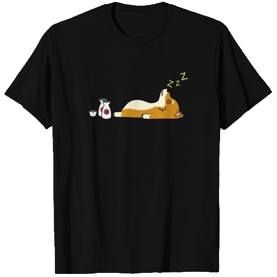 Shiba Inu Sake Drunk T Shirts