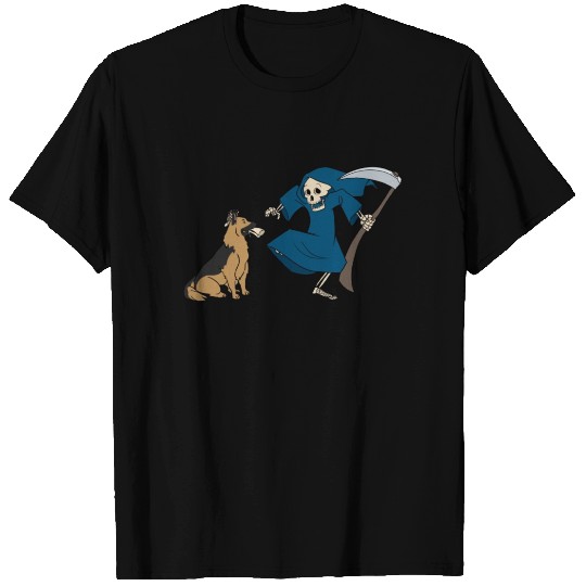 German Shepherd Grim Reaper Halloween T Shirts