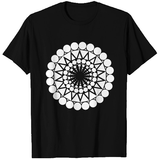 Geometric Triangle Mandala Round Pattern Shape T Shirts
