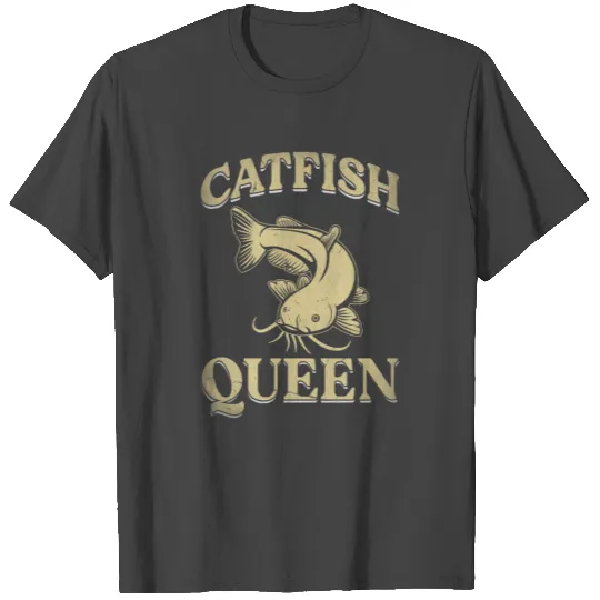Wels Catfish Design For A Catfish Queen T Shirts