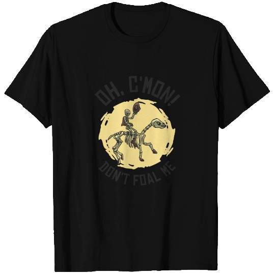 Halloween Cowboy Skeleton Foal Horse Riding T Shirts