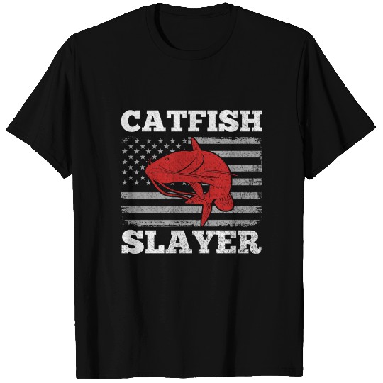 Catfish Slayer - Wels Catfish Hunter T Shirts