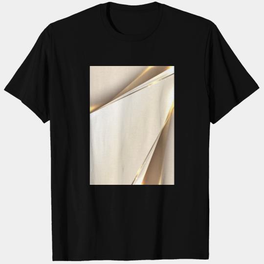Luxury Beige Gold Stripes T Shirts