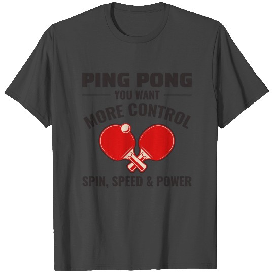 Ping Pong Master Table Tennis Coach Paddle Player T Shirts