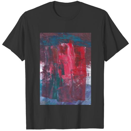 Abstract Red Grunge Minimalist Painting T Shirts