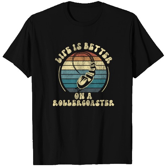 Roller Coaster Retro Vintage Life T Shirts