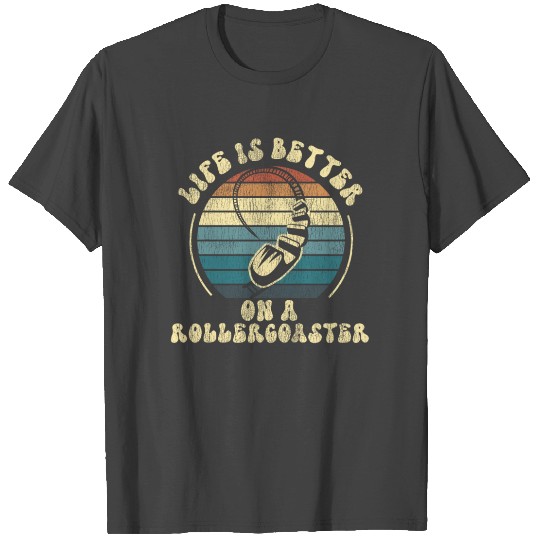 Roller Coaster Retro Vintage Life T Shirts