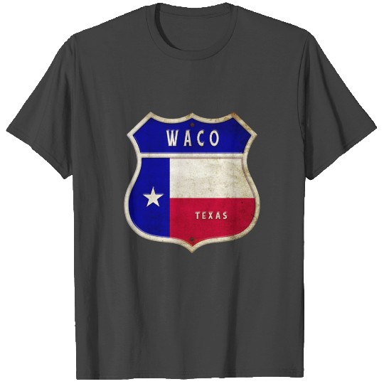 Waco Texas crest flags design T Shirts