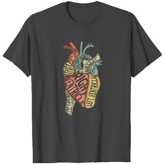 Vintage Funny Definition Anatomy Of Heart T Shirts