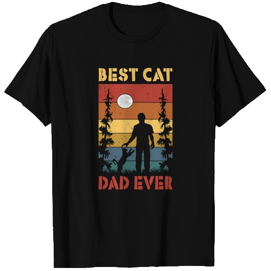 BEST CAT DAD EVER Design T Shirts
