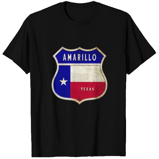 Amarillo Texas crest flags design T Shirts