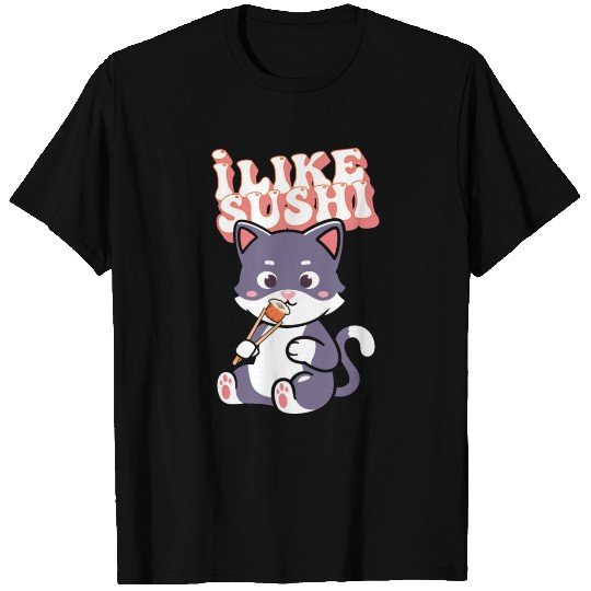 Sushi cat Lover Japanese Food T Shirts