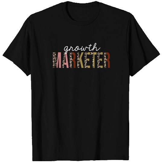 Growth marketer Leopard Print Funny Gift T Shirts