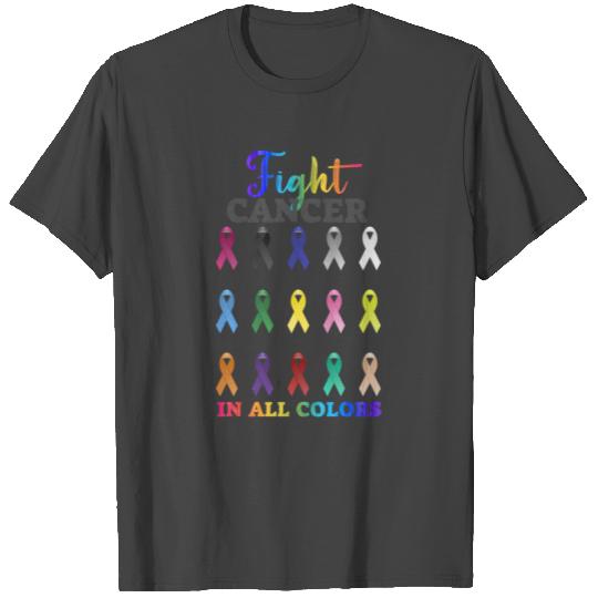 Cancer Sucks In Every Color Fighter Fight Support T Shirts