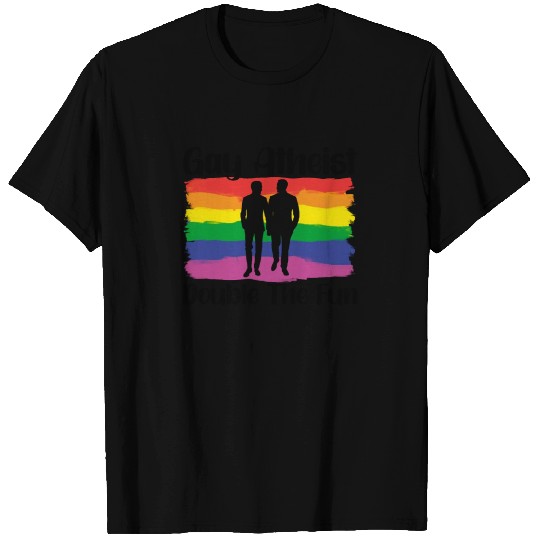 Gay LGBTQ Atheist Atheism Anti Religion Securalism T Shirts