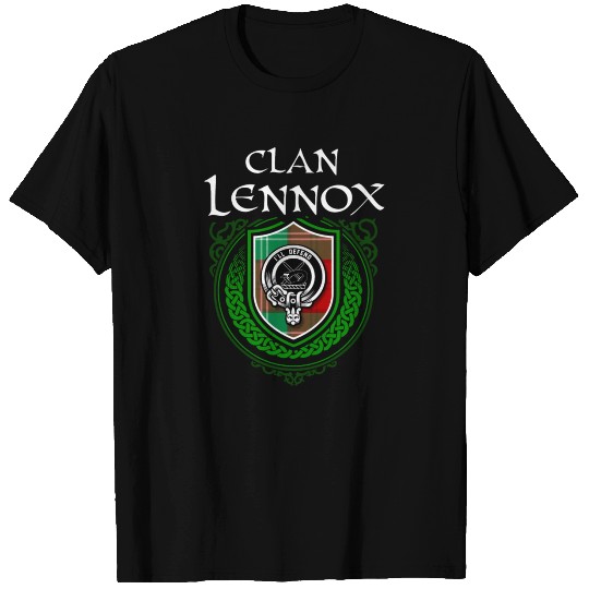 Clan Lennox Scottish Crest Badge and Tartan T Shirts