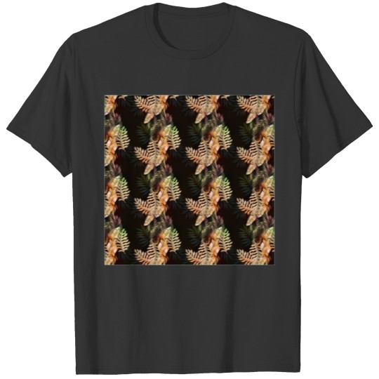 Illustration Abstract tropical plants Seamless T Shirts