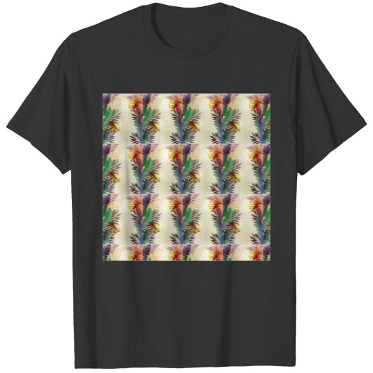 Illustration Abstract tropical plants pattern T Shirts