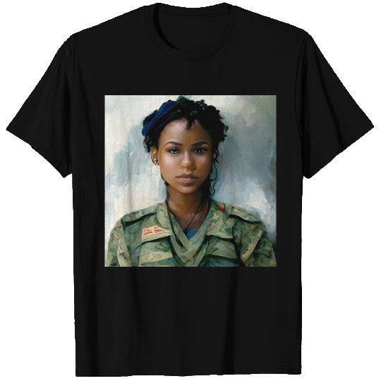 Beautiful US army combat medic painting T Shirts