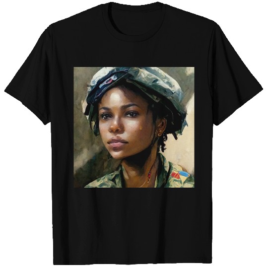 Beautiful US army combat medic painting T Shirts