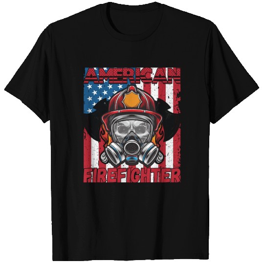 American Firefighter | Head of firefighter in Gas T Shirts