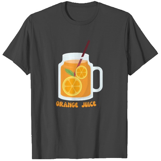 Orange juice refreshing summery design T Shirts