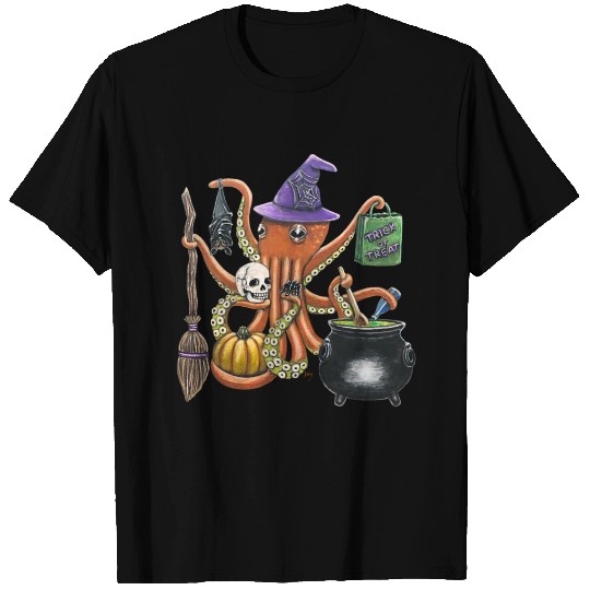 "Octo Spook" - Octopus Halloween T Shirts