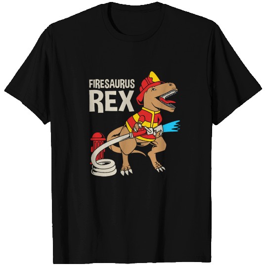 Firefighter Birthday Dinosaur Trex Firesaurus Rex T Shirts