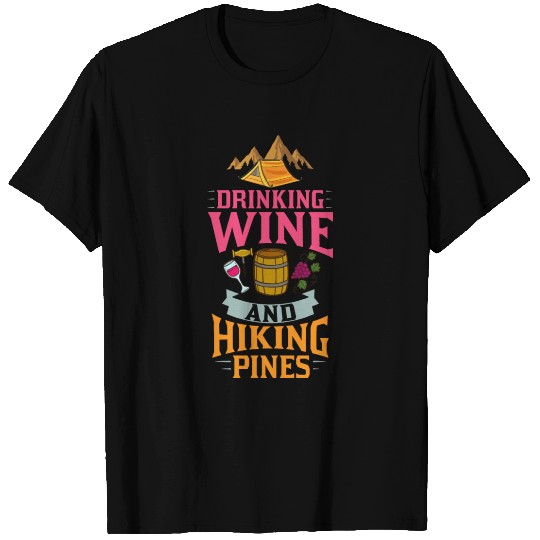 Camping Wine Glass Drinking Beginner Camper T Shirts