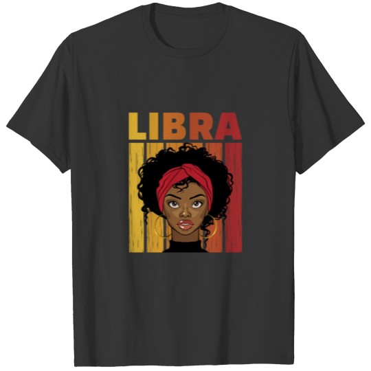Libra Black Woman T Shirts