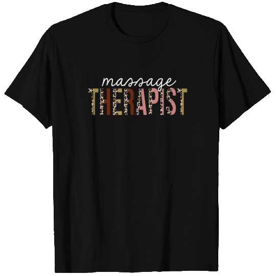 massage therapist Leopard Print Funny Gift T Shirts