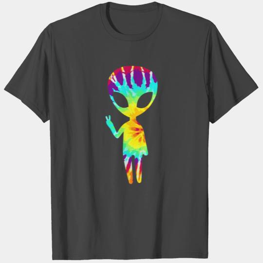 1960S 1970S Vintage Retro Tie Dye Alien Peace T Shirts